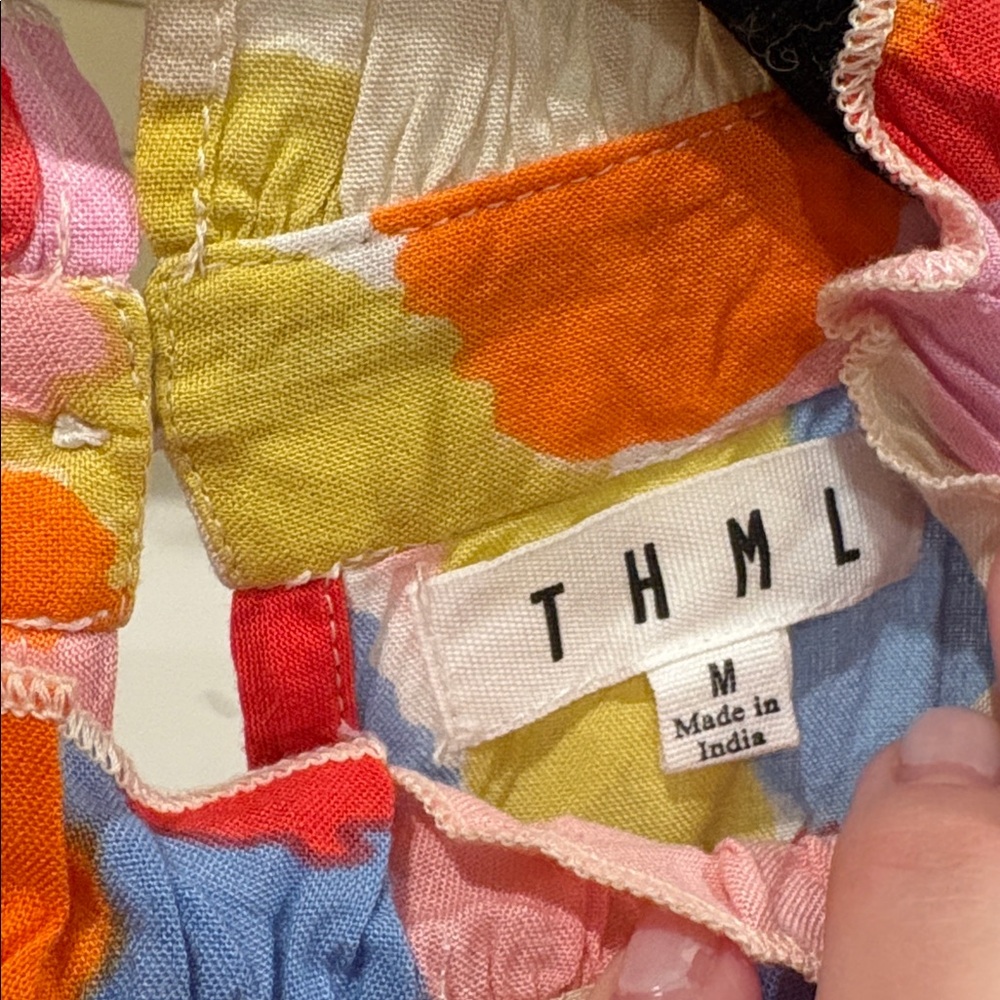 THML Multicolor Ruffle Sleeve Blouse - Picture 2 of 4